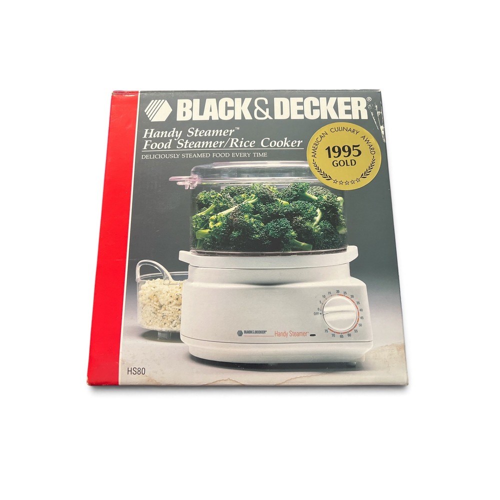 Black & Decker Handy Steamer Food Rice Cooker HS80 White Vintage Type 4 Tested